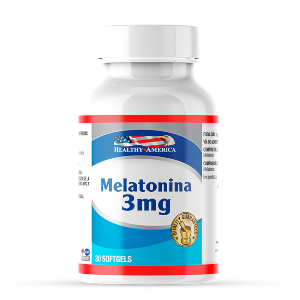 Melatonina 3mg Healthy America 30 Unidades