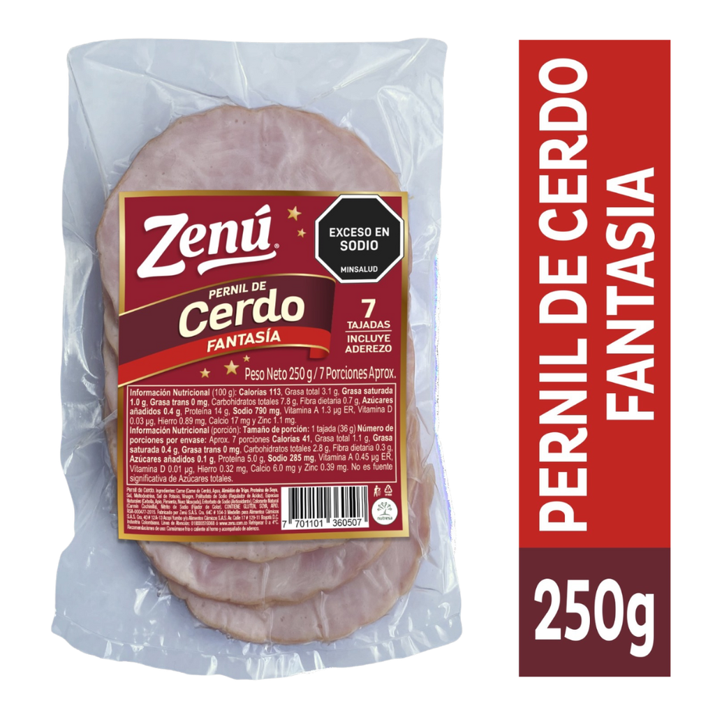 Pernil De Cerdo Fantasía  Zenú Navidad 250Gr