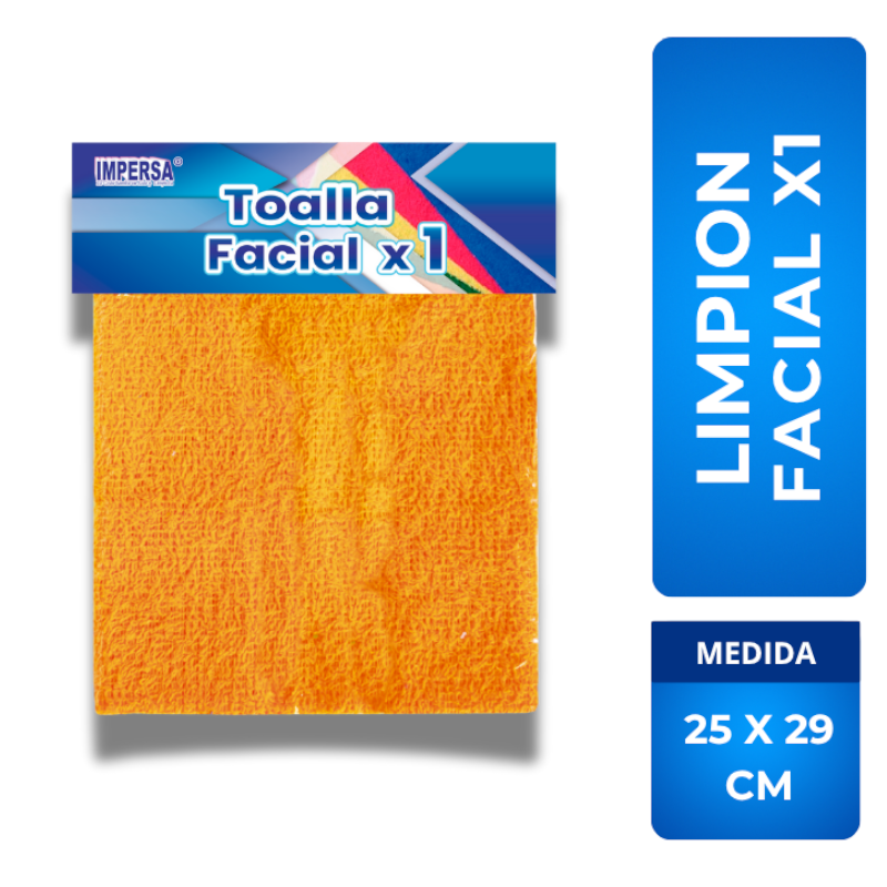 Toalla Facial Impersa 25x29cm 1 Unidad
