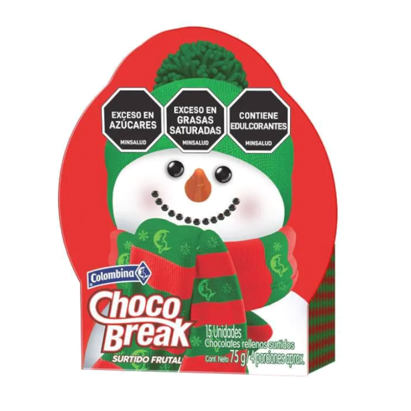 Chocolates Chocobreak  Surtido Frutal Navidad 75Gr