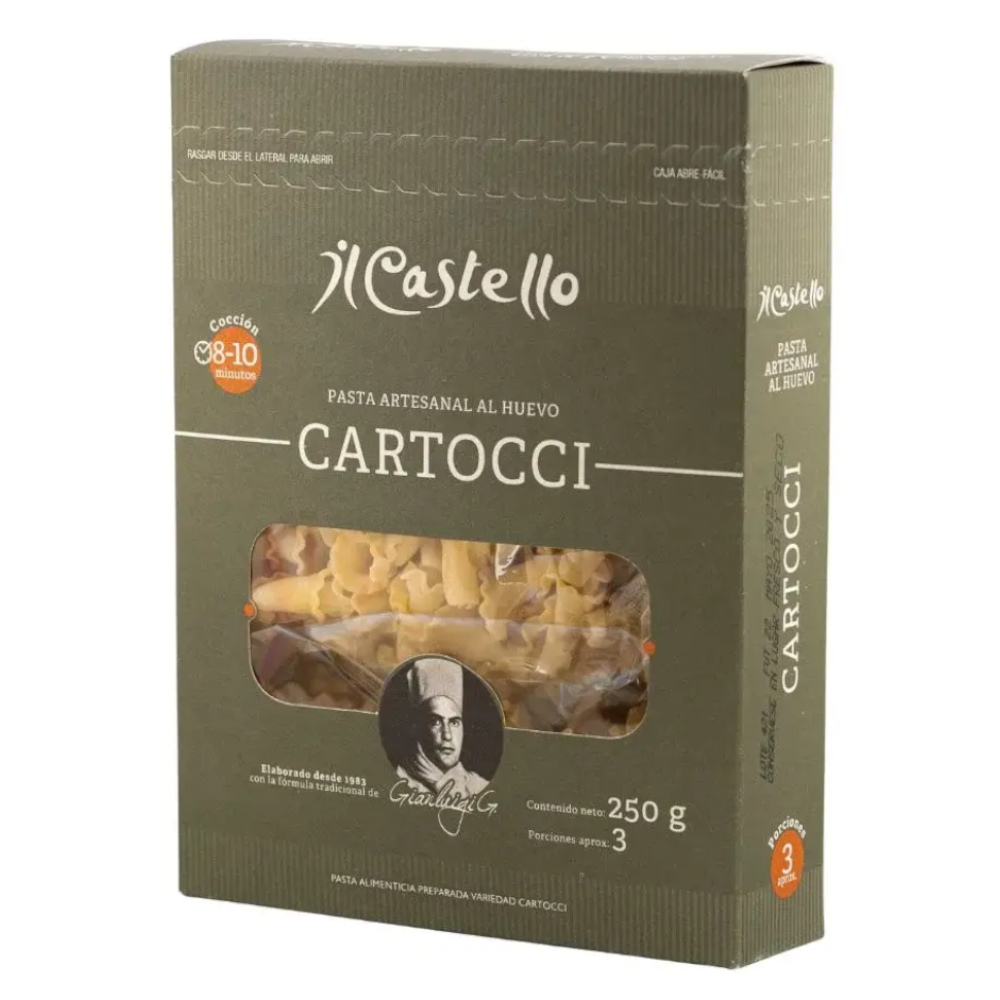 Pasta Artesanal Al Huevo Cartocci  IL Castello 250Gr