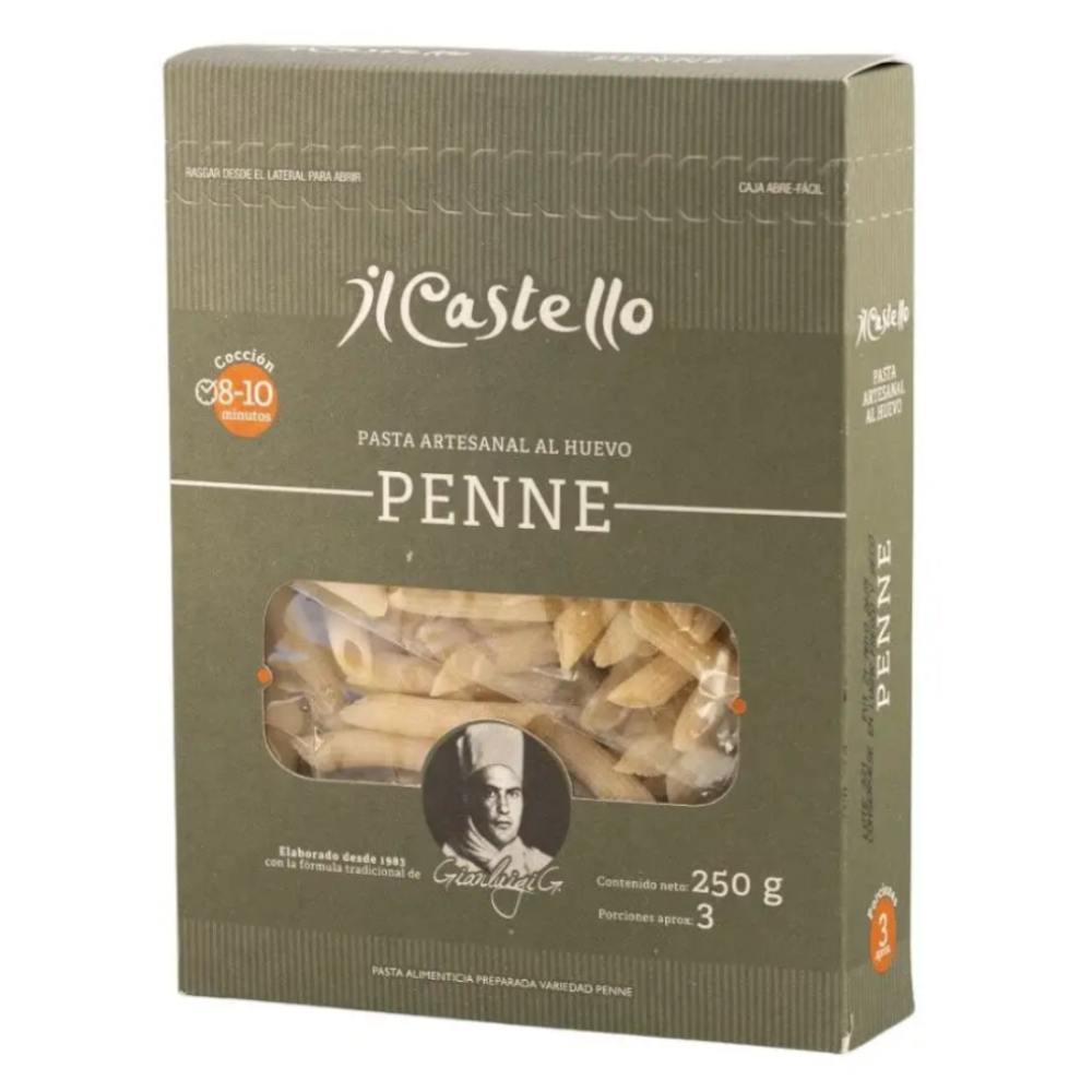 Pasta Artesanal Al Huevo Penne  IL Castello 250Gr