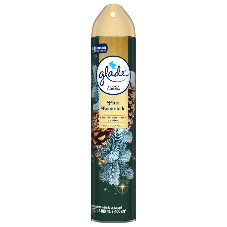 Ambientador Glade Pino Y Cedro Encantado Navidad Spray 400Ml Edición Limitada