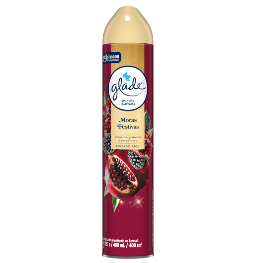 Ambientador Glade Moras Festivas Navidad Spray 400Ml Edición Limitada
