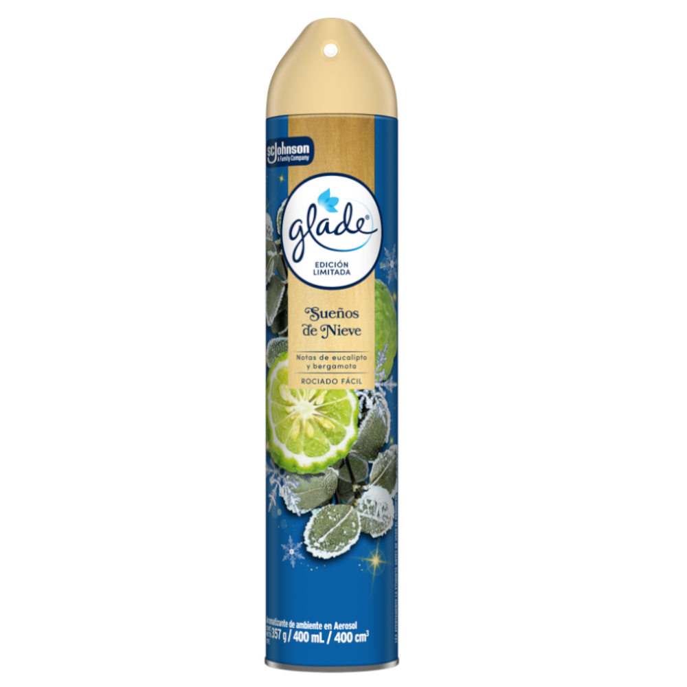 Ambientador Glade Sueños De Nieve Navidad Spray 400Ml Edición Limitada
