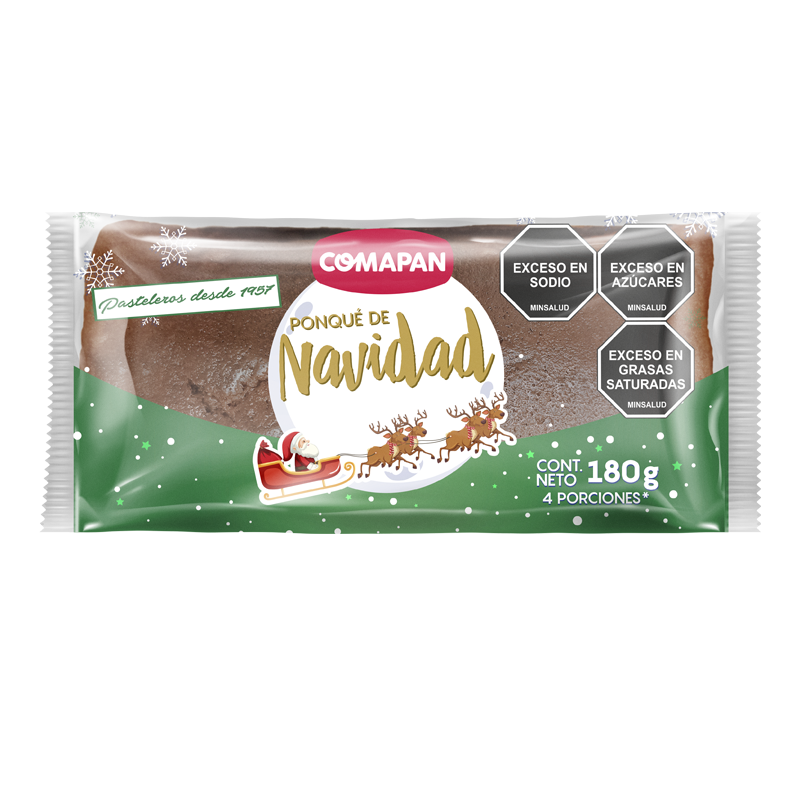 Ponqué De  Navidad Comapan 180Gr