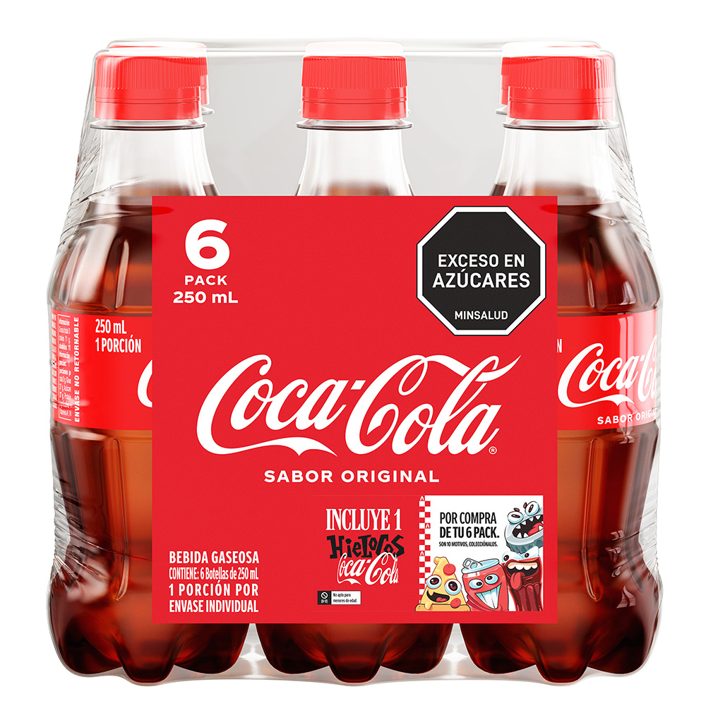 Coca Cola Pet 250Ml 6 Unidades + 1 Hielocos