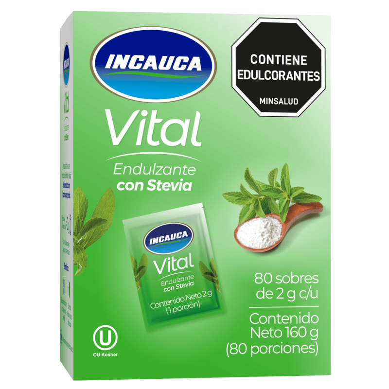 Azúcar Incauca Vital Sobres 80 Unidades 160Gr