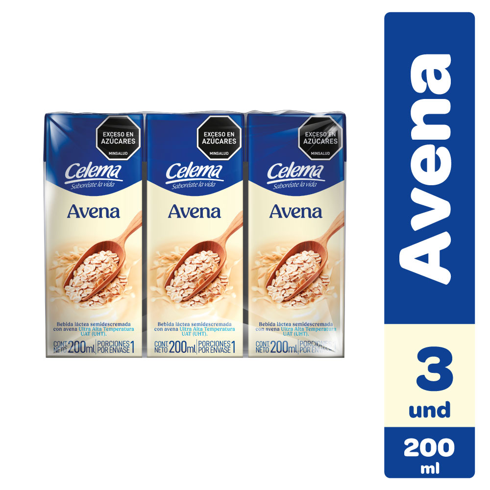 Avena Líquida Celema Original Tetrapack 200Ml 3 Unidades