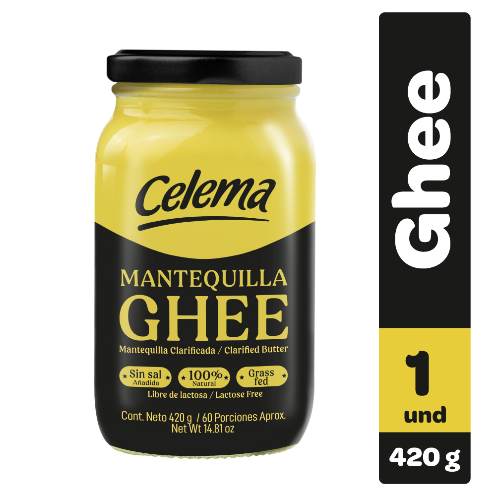 Mantequilla  Clarificada Ghee Celema Frasco 420Ml
