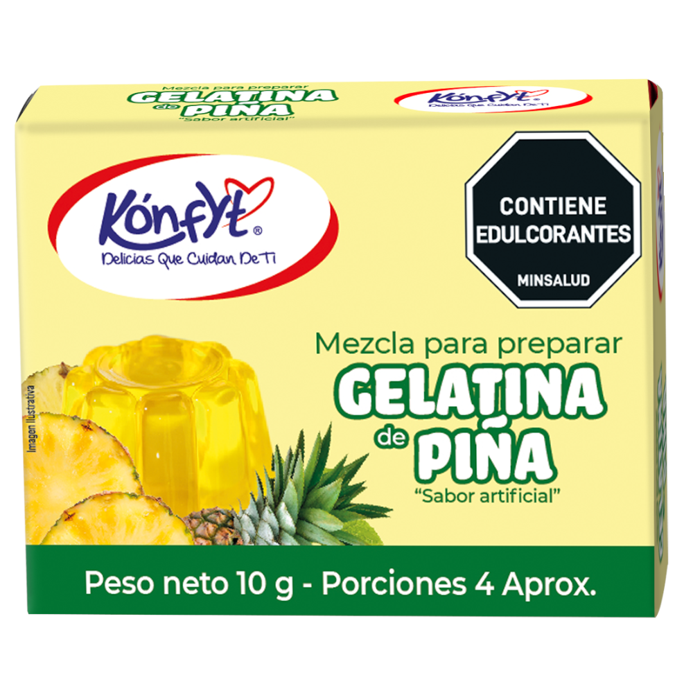 Gelatina Kónfyt Piña Sin Azúcar 10Gr