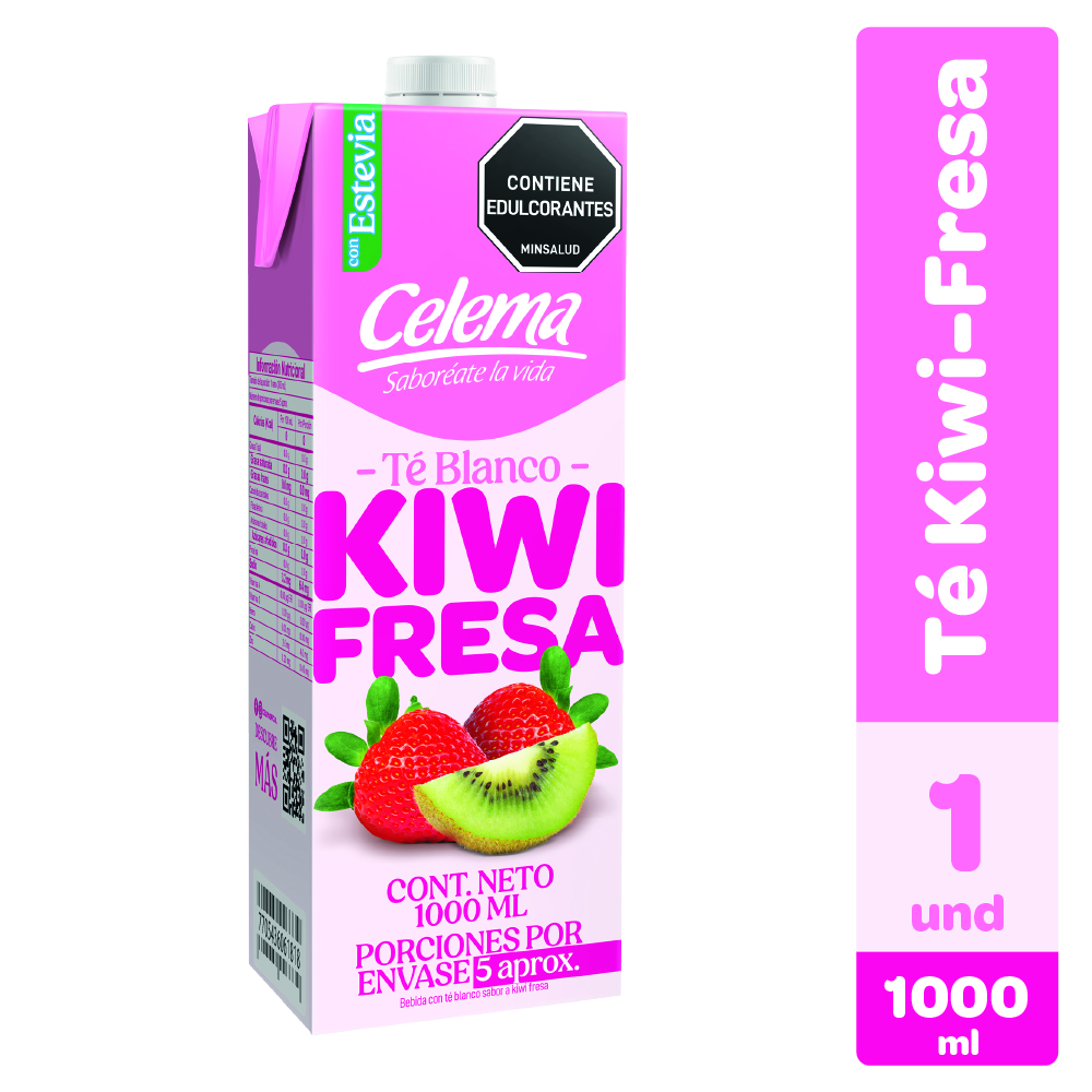 Té Blanco Líquido Kiwi-Fresa Celema 1000Ml
