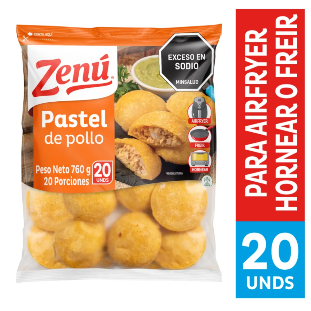 Pastel De Pollo Zenú 20 Unidades 760Gr