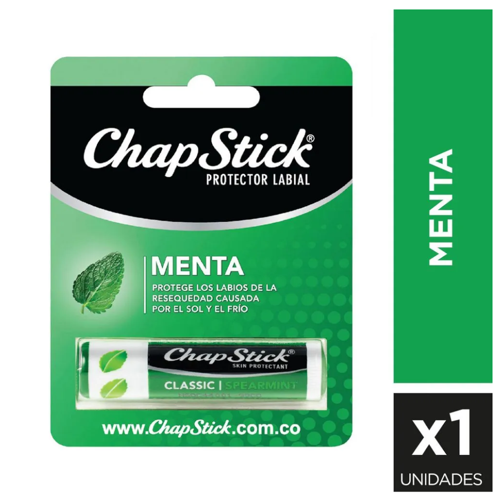 Chap Stick Menta Protector Labial 1 Unidad