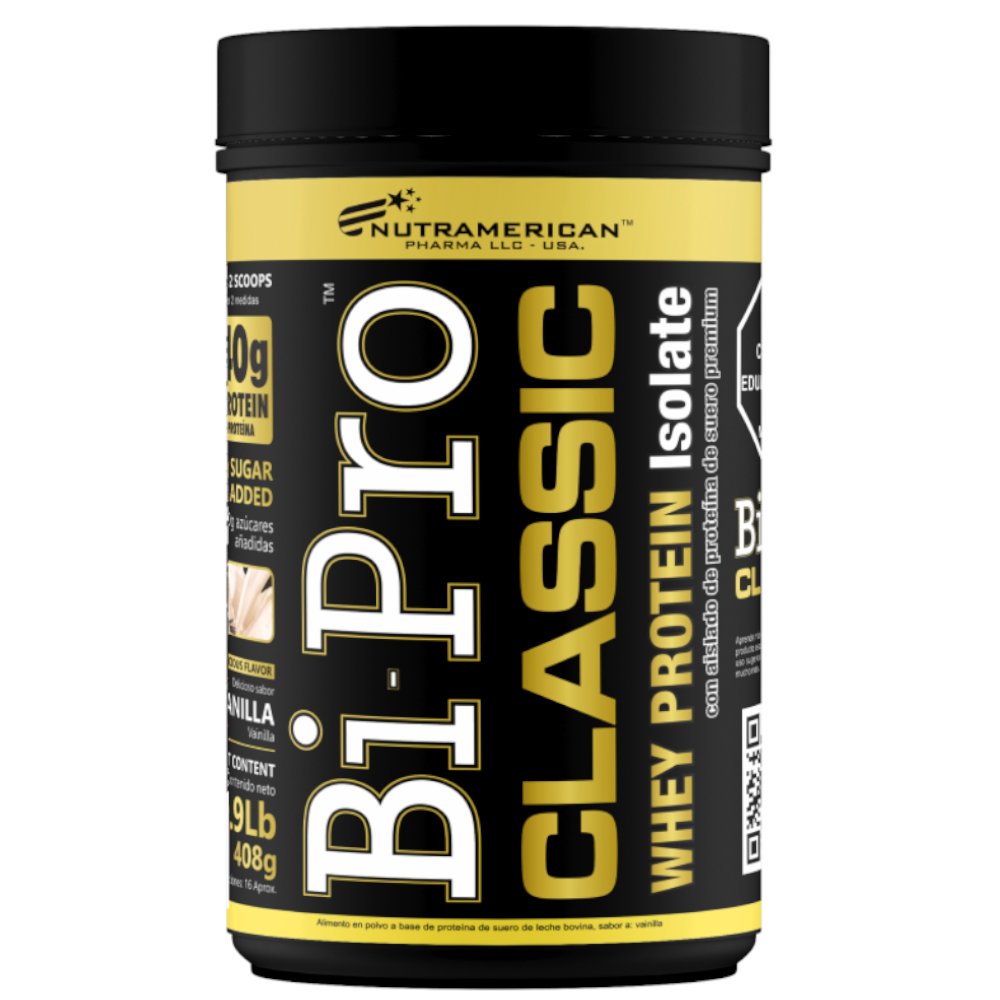 Whey Protein Isolate Bi-Pro Nutramerican Classic Sabor Vainilla 408Gr