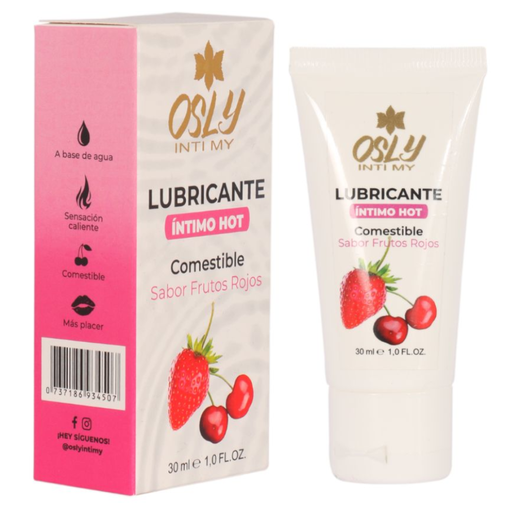 Lubricante Íntimo Hot Osly Inti My  Comestible Sabor Frutos Rojos  1 Unidad 30Ml