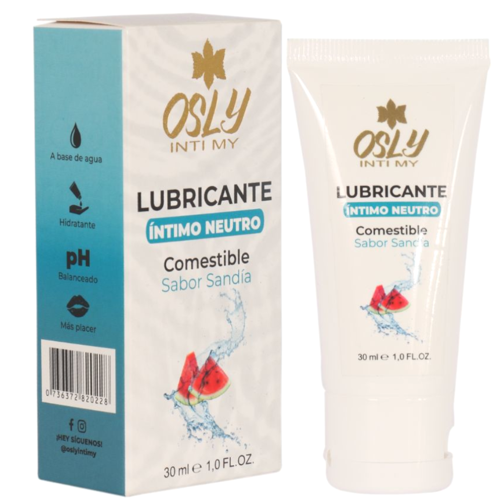 Lubricante Íntimo Neutro Osly Inti My  Comestible Sabor Sandia 1 Unidad 30Ml