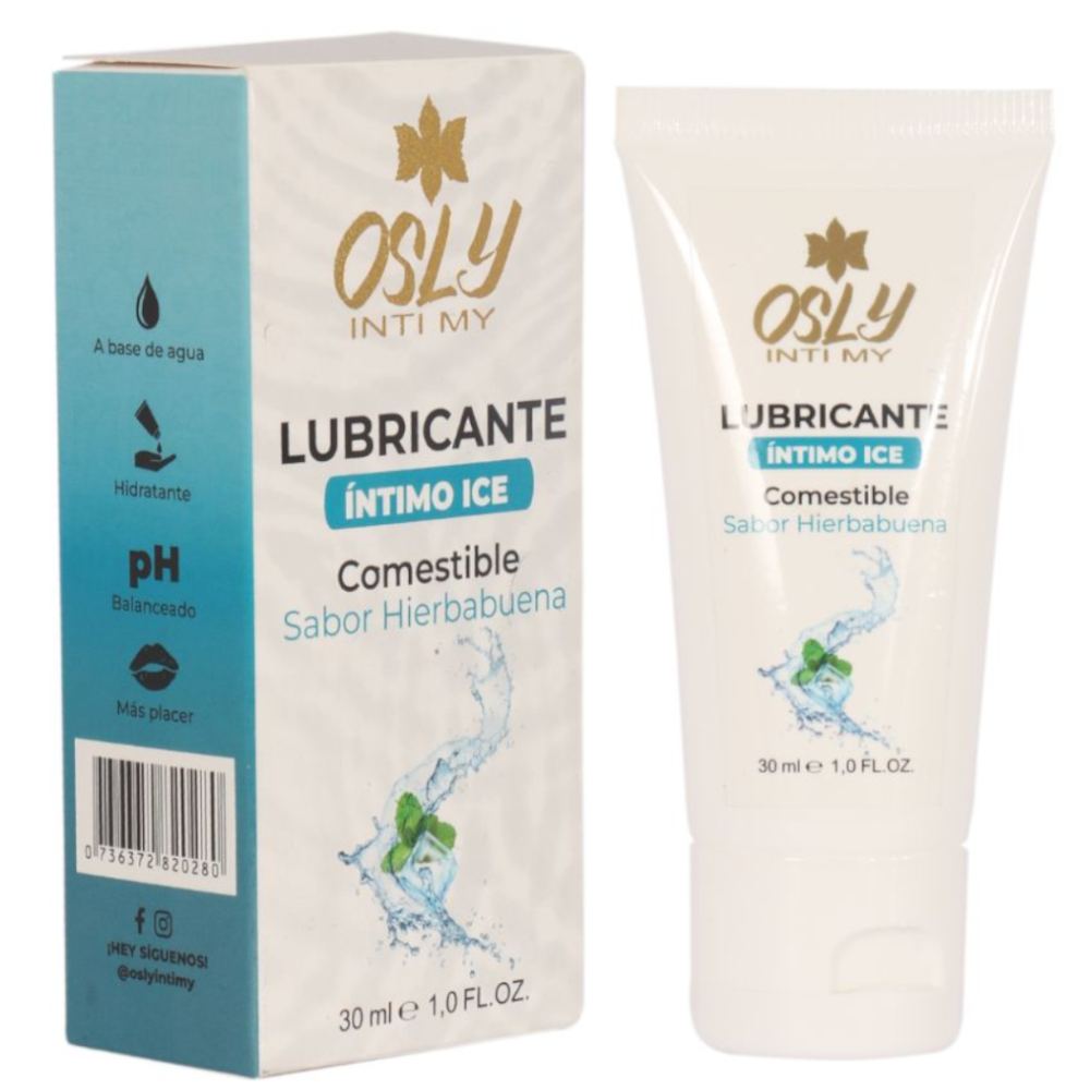 Lubricante Íntimo Ice Comestible  Osly Inti My Sabor Hierbabuena  1 Unidad 30Ml