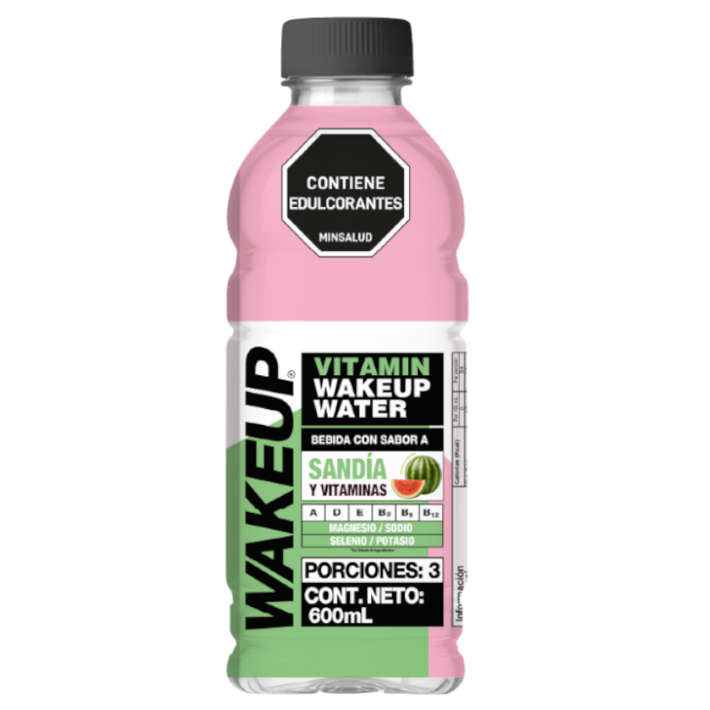 Bebida  Wakeup Sabor Sandía Y Vitaminas 600Ml