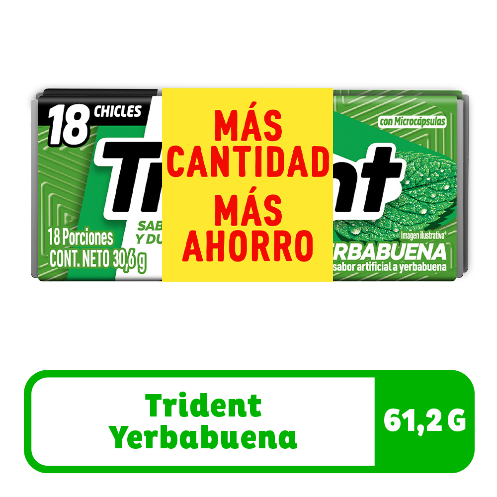 Trident Yerbabuena 36 Chicles 61.2Gr