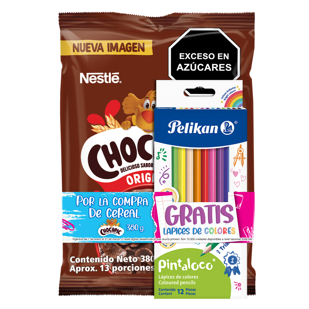Cereal Chocapic Nestle Bolsa 380Gr Gratis Colores