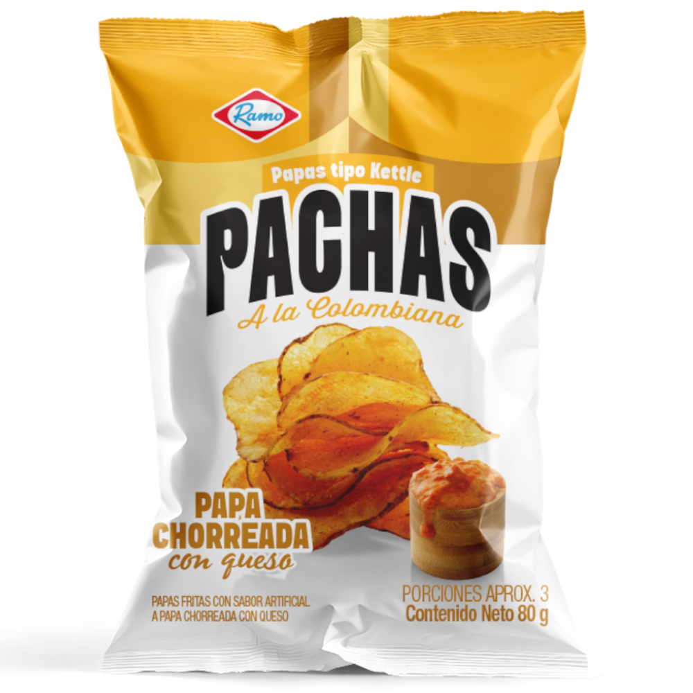 Papas Pachas  A La Colombiana Ramo Sabor Papa Chorreada Con Queso 80Gr
