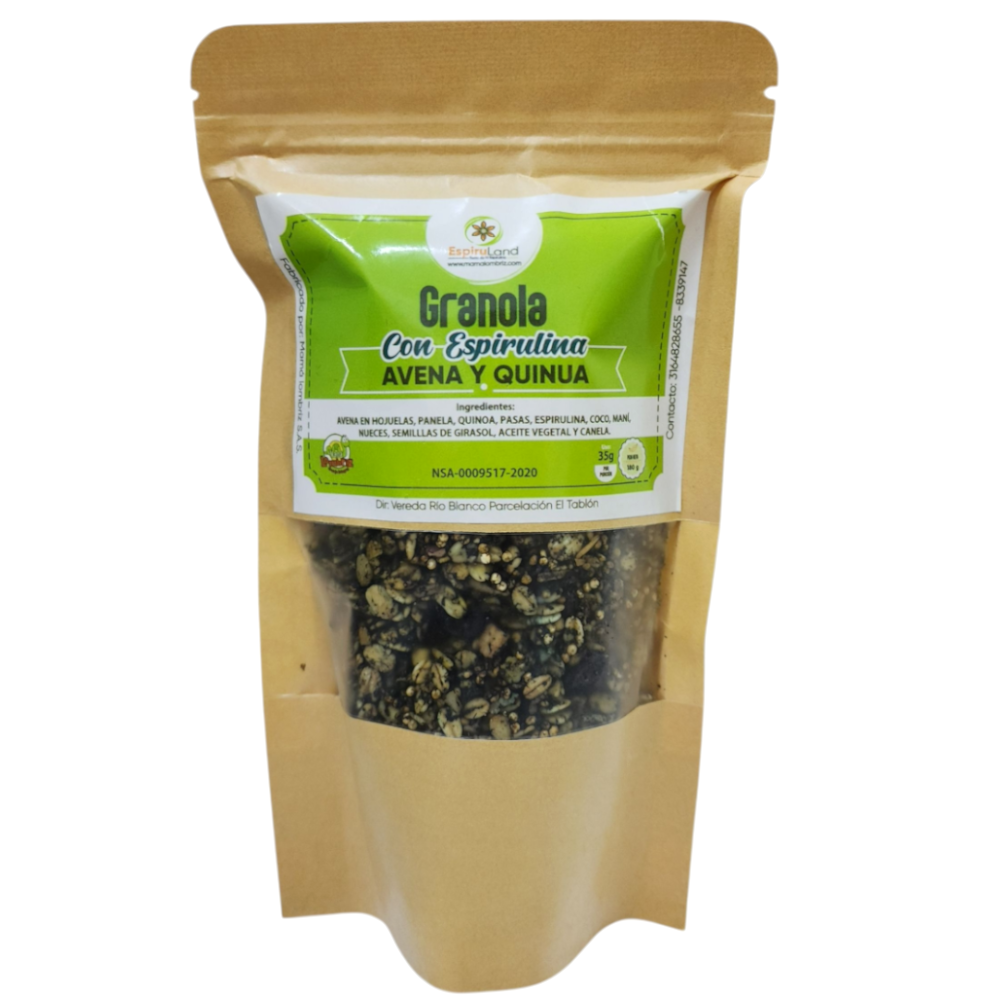 Granola Con Espirulina Avena Y Quinua Espiru Land 180Gr
