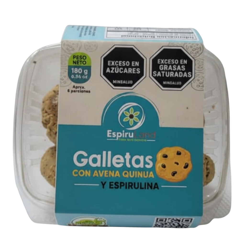 Galletas Con Avena Quinua  Y Espirulina  Espiru Land 180Gr