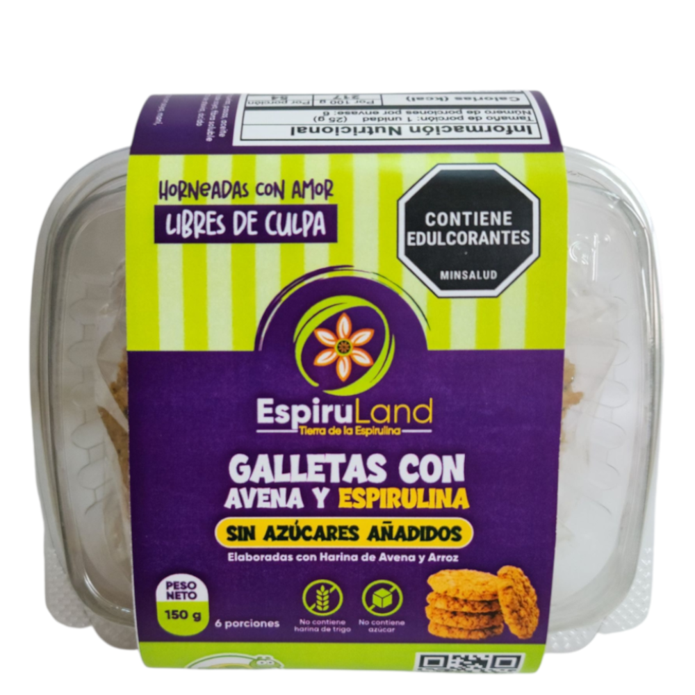 Galletas Con Avena  Sin Azúcar Espiru Land 150Gr