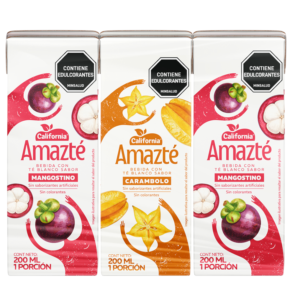 Té Liquido California Amazté Surtido Tetrapack 200Ml 6 Unidades