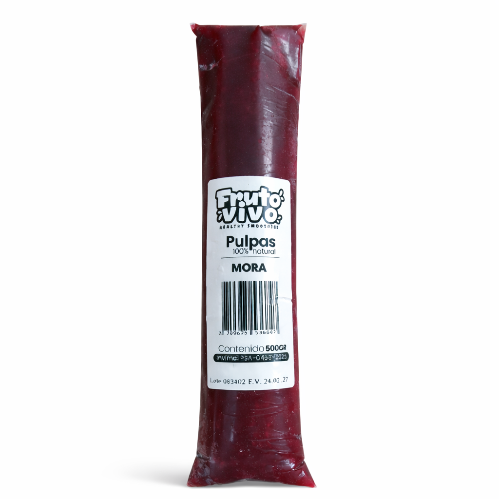 Pulpa Congelada De Mora Fruto Vivo 500Gr