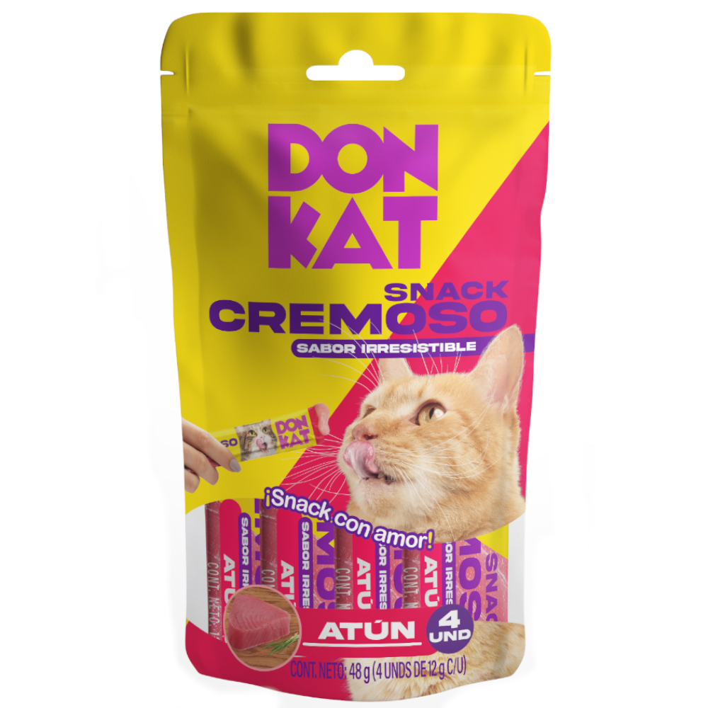 Snack Cremoso Para Gatos Atún Donkat 48Gr