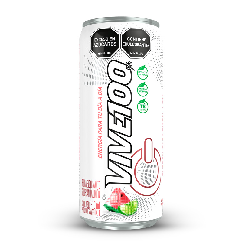 Bebida Energizante Vive 100% Sandia Y Limón 380Ml