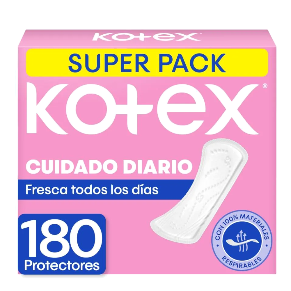 Protectores Kotex Cuidado Diario 180 Unidades