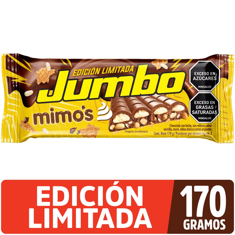Chocolatina Jumbo Mimos Edición Limitada 170Gr