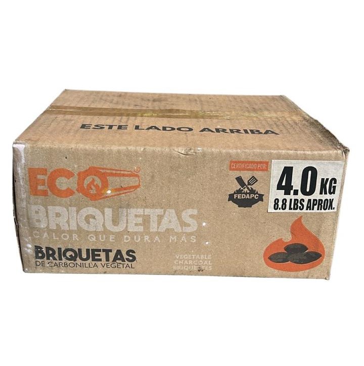 Eco Briquetas Carbón Caja 4Kg