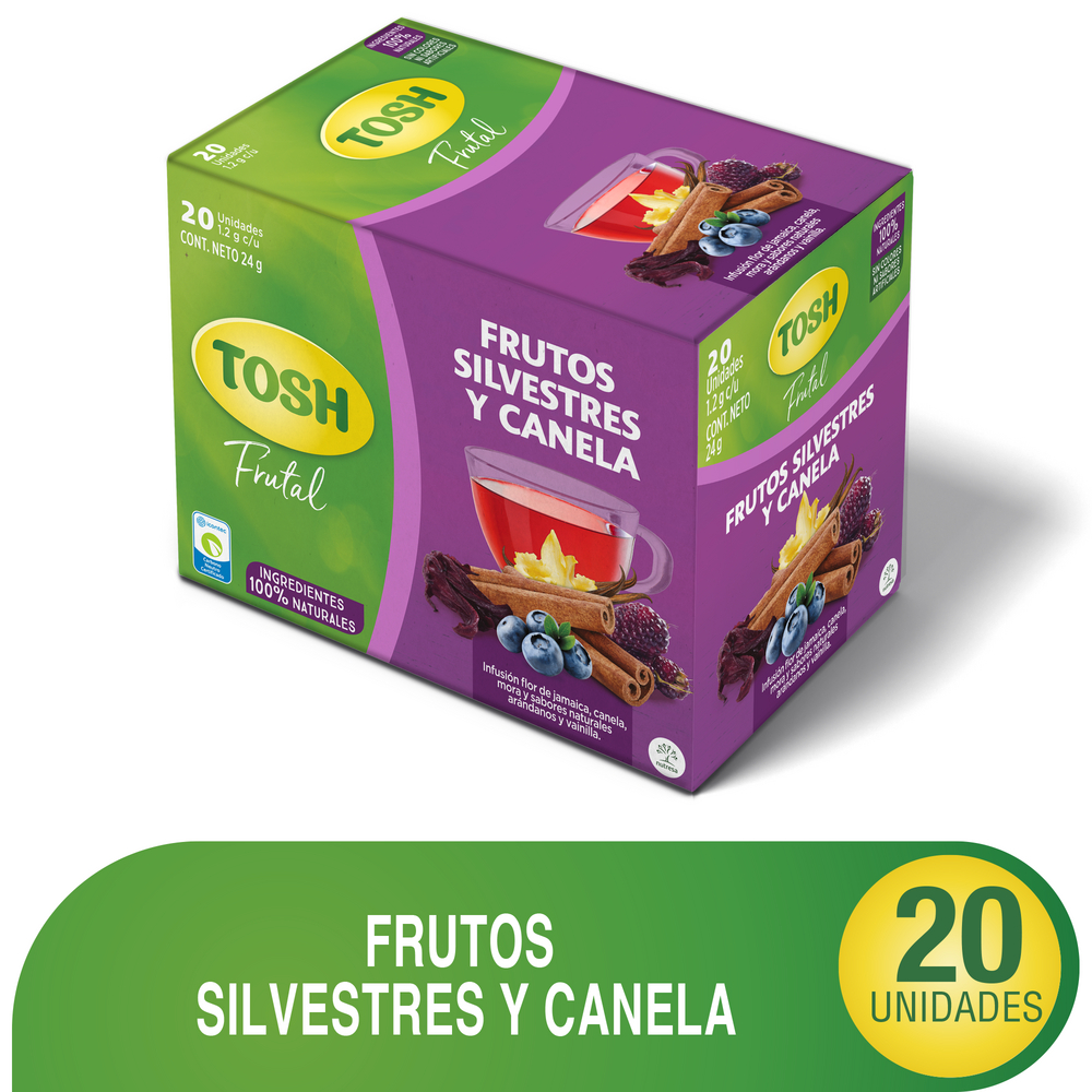 Infusión Tosh Frutos Silvestres Y Canela 20 Unidades