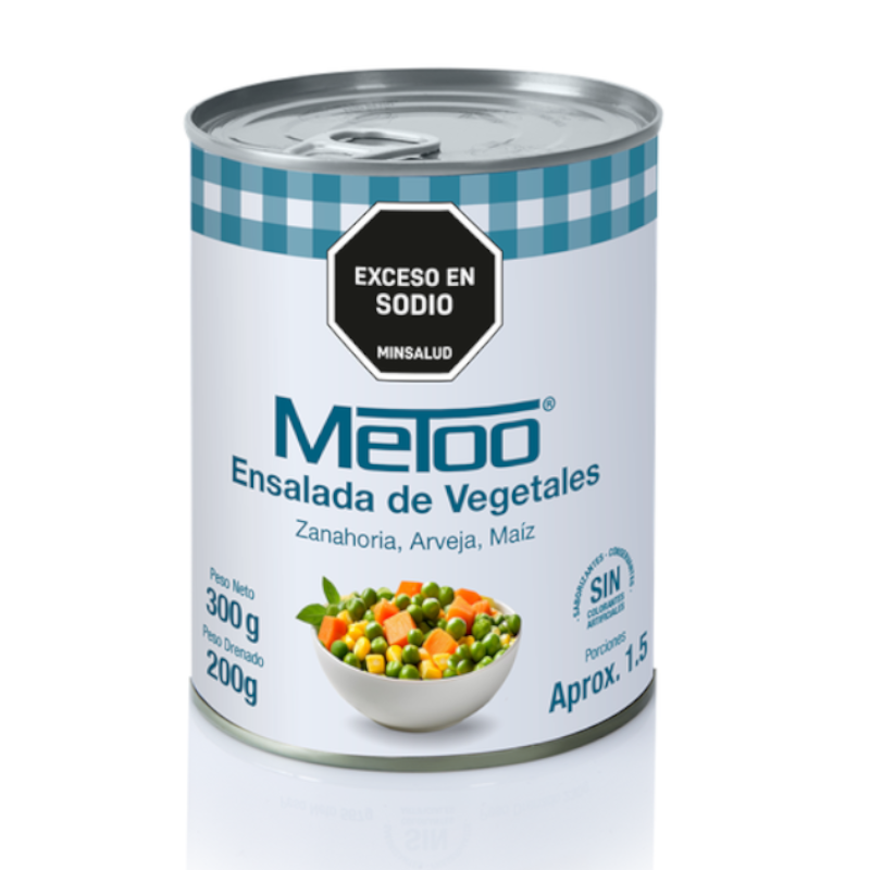 Ensalada Vegetales Metoo Lata 300Gr
