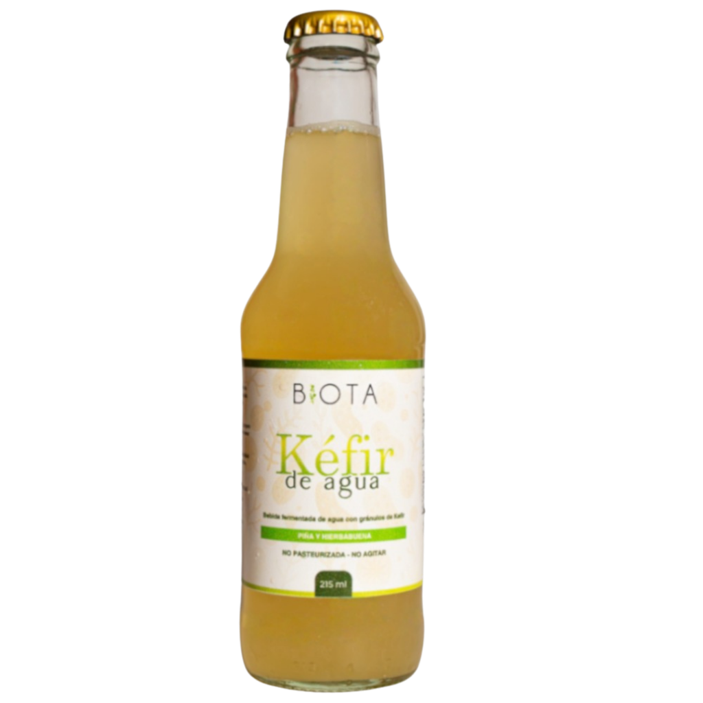Kefir De Agua Fermentada Con Piña Y Hierbabuena  Biota 218Ml
