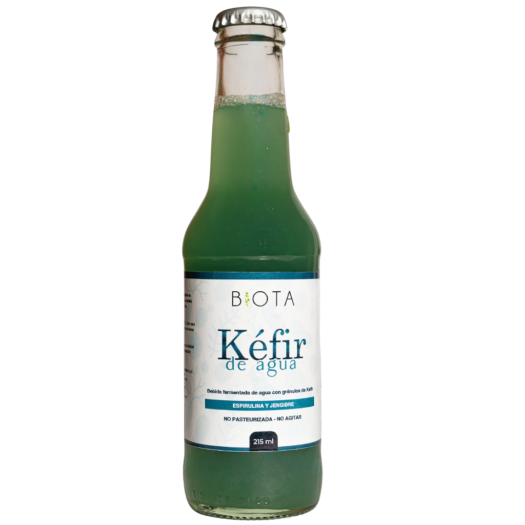 Kéfir De Agua Fermentada Con Espirulina Y Jengibre Biota 218Ml
