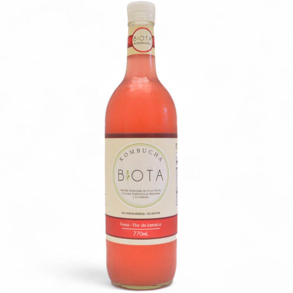 Kombucha Biota Fresa - Flor De Jamaica 770Ml