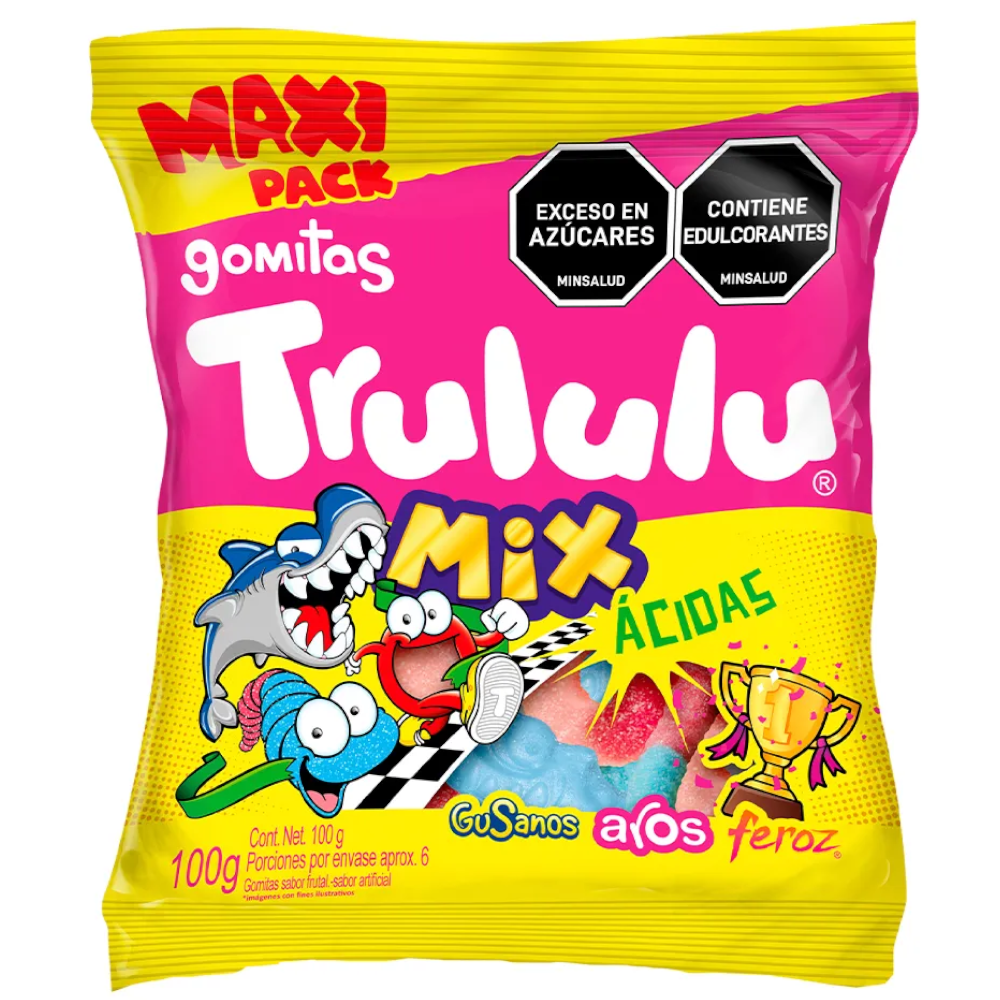 Gomas Trululu Mix Ácidas 100Gr