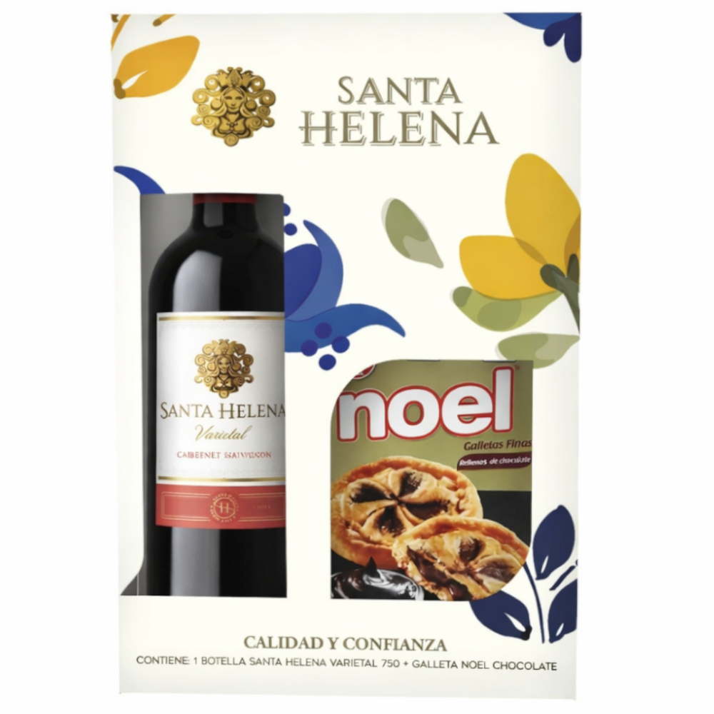 Vino Tinto Santa Helena Varietal Cabernet Sauvignon 750Ml + Galleta Noel Chocolate