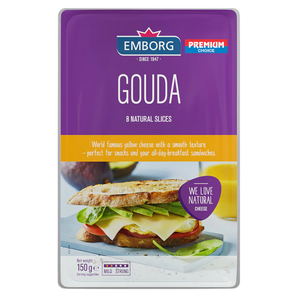 Queso Emborg Gouda Tajado 150Gr