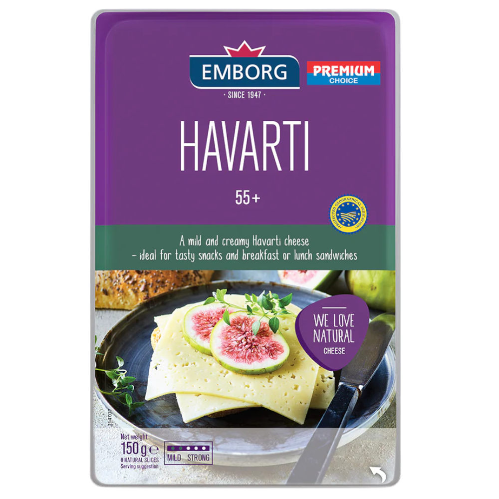 Queso Emborg Havarti  Tajado 150Gr