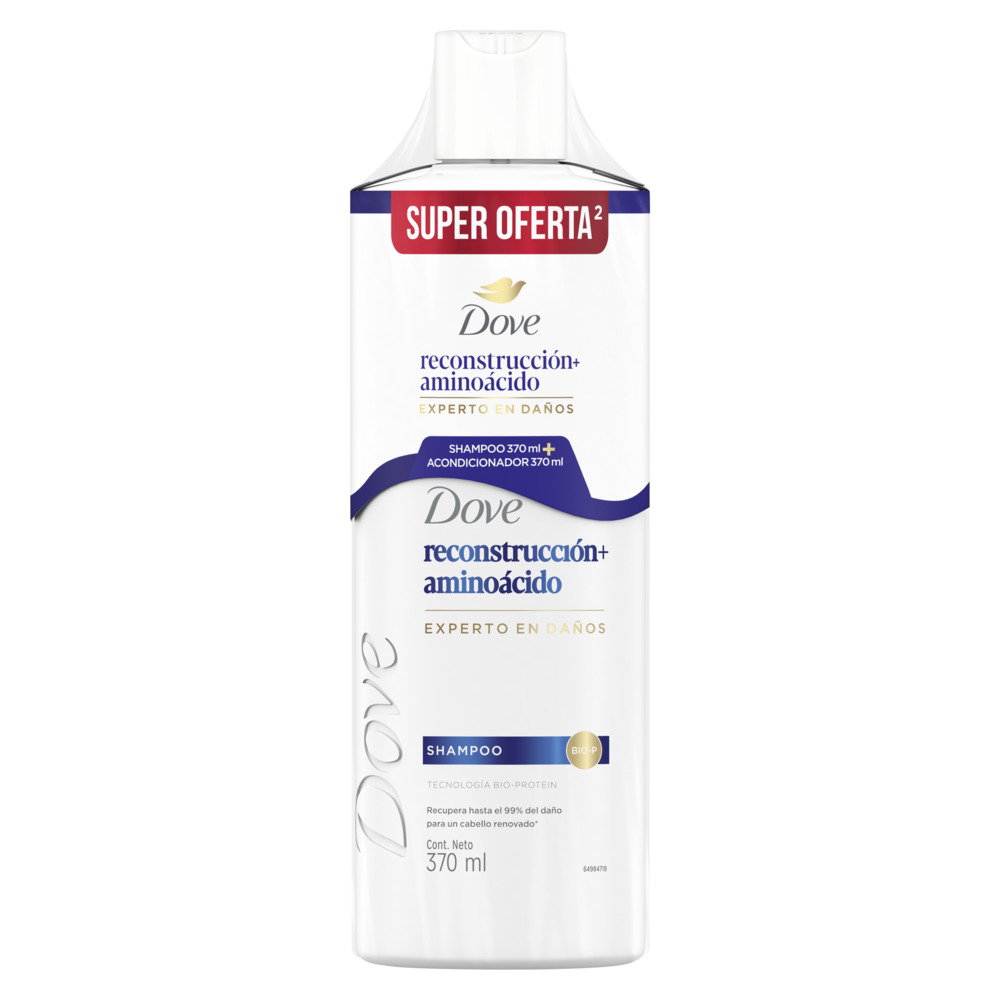 Shampoo Dove Reconstrucción + Aminoácido 370Ml + Acondicionador 370Ml