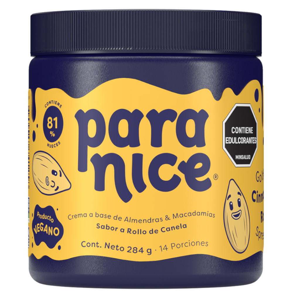 Esparcible Paranice A Base De Almendras Y Macadamia Sabor Rollo De Canela  284Gr