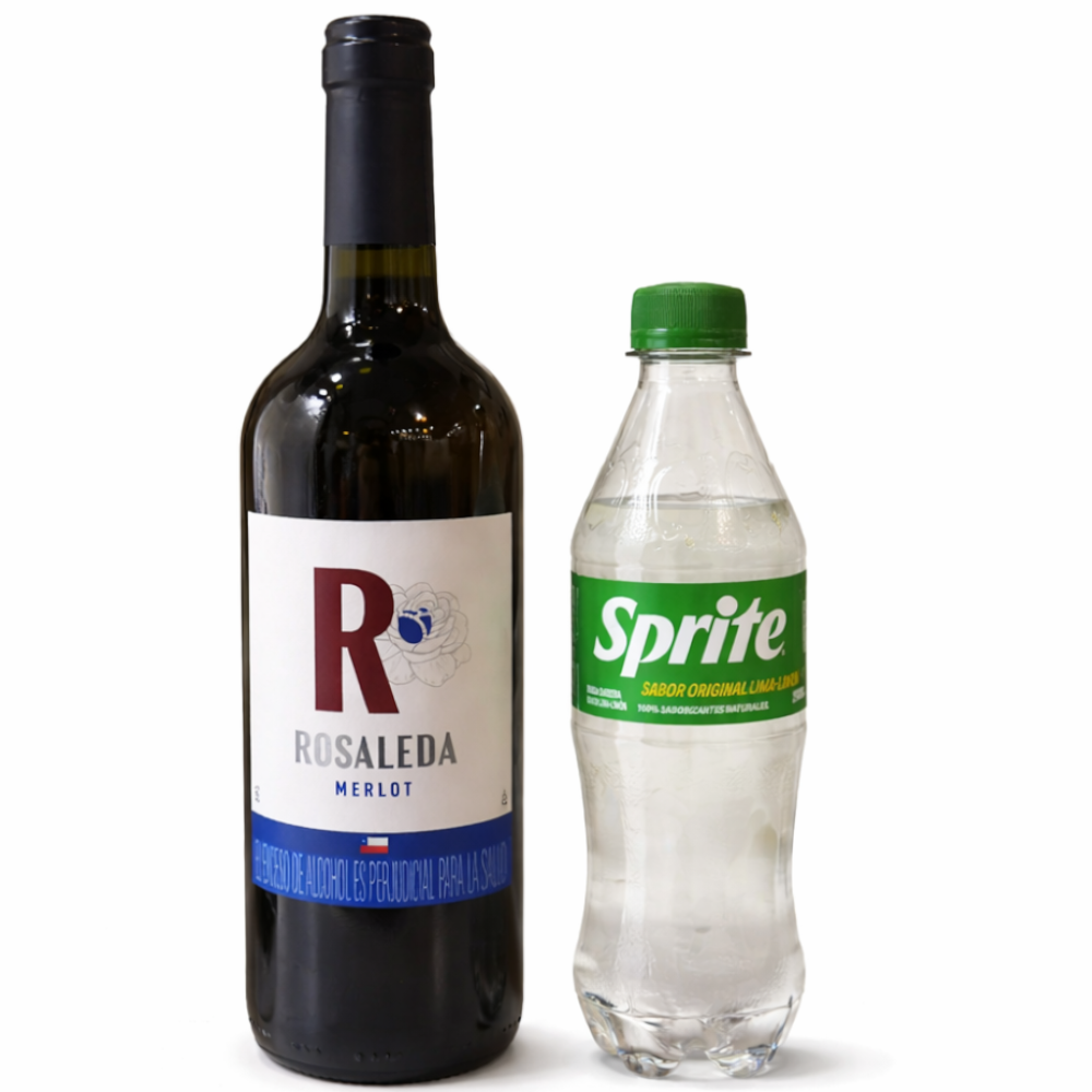 Vino Rosaleda  Merlot Botella 750Ml Gratis Sprite