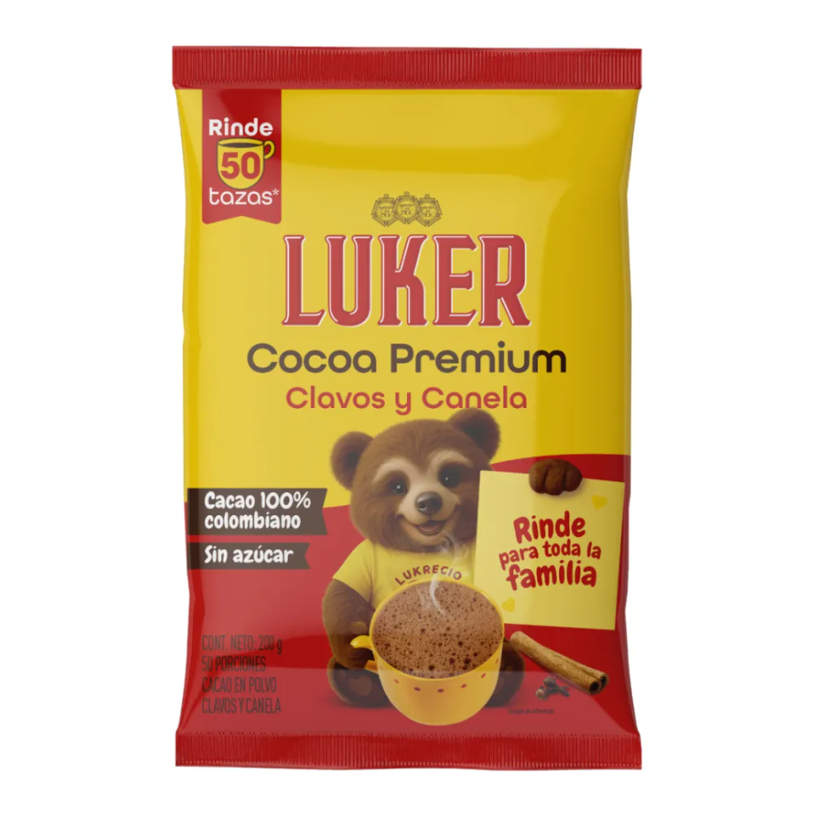 Cocoa Luker Premium Clavos Y Canela Bolsa 200Gr