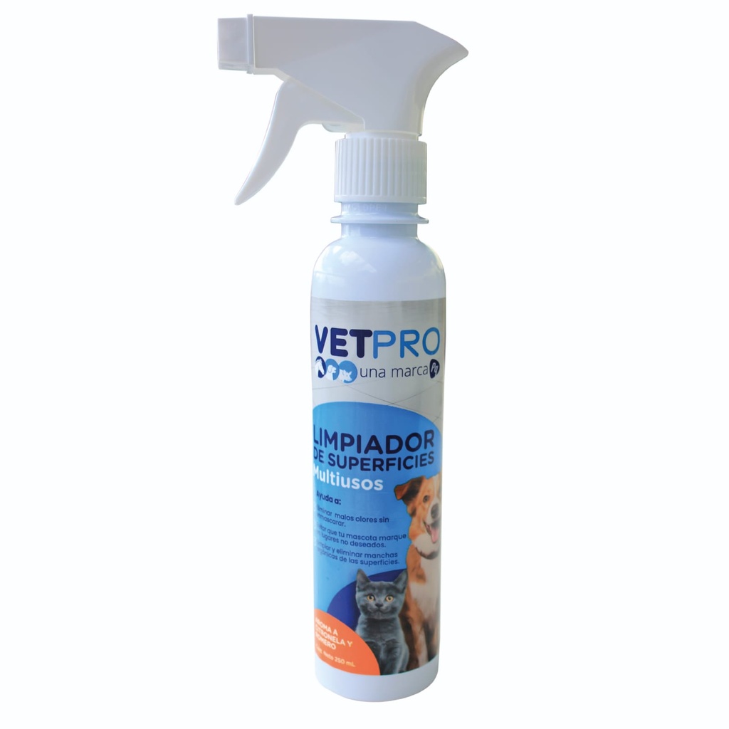 Limpiador de Superficies Vetpro Mascotas 250Ml